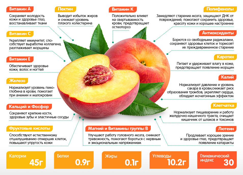 Персики: польза и вред для организма